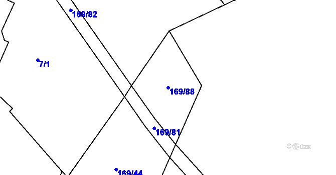 Parcela st. 169/88 v KÚ Hamr nad Nežárkou, Katastrální mapa