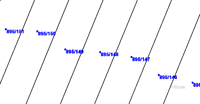 Parcela st. 895/148 v KÚ Val u Veselí nad Lužnicí, Katastrální mapa