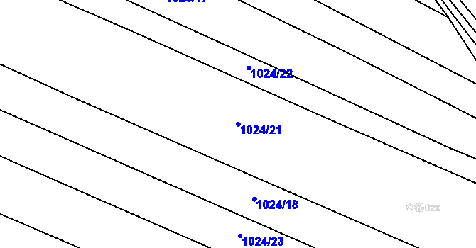 Parcela st. 1024/21 v KÚ Val u Veselí nad Lužnicí, Katastrální mapa