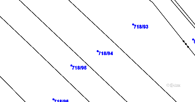 Parcela st. 718/94 v KÚ Val u Veselí nad Lužnicí, Katastrální mapa