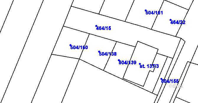 Parcela st. 504/138 v KÚ Val u Veselí nad Lužnicí, Katastrální mapa