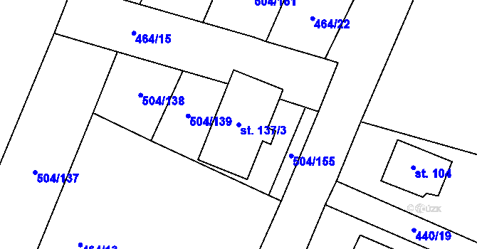 Parcela st. 137/3 v KÚ Val u Veselí nad Lužnicí, Katastrální mapa