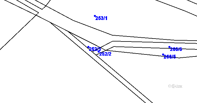 Parcela st. 252/2 v KÚ Chlístov u Dobrušky, Katastrální mapa