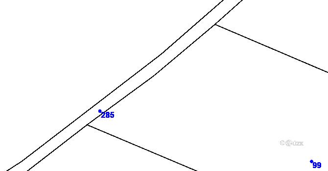 Parcela st. 98/3 v KÚ Chlístov u Dobrušky, Katastrální mapa