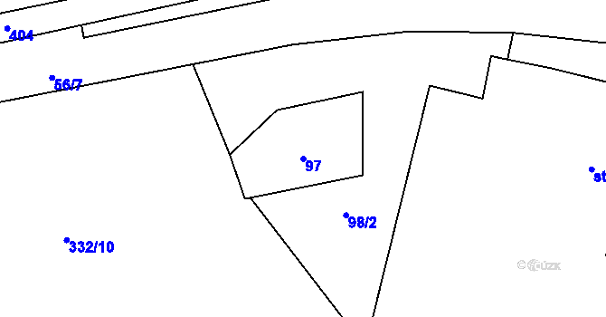 Parcela st. 97 v KÚ Provoz, Katastrální mapa