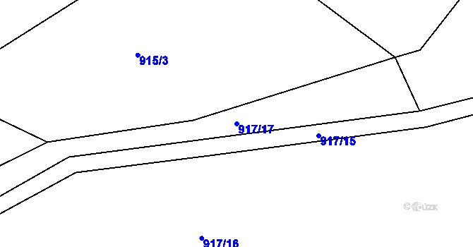 Parcela st. 917/17 v KÚ Valašská Bystřice, Katastrální mapa