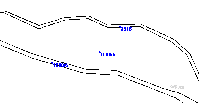 Parcela st. 1688/5 v KÚ Valašská Bystřice, Katastrální mapa