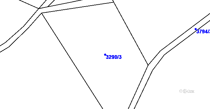 Parcela st. 3290/3 v KÚ Valašská Bystřice, Katastrální mapa