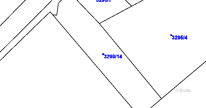 Parcela st. 3290/14 v KÚ Valašská Bystřice, Katastrální mapa