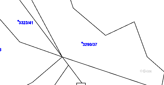 Parcela st. 3290/37 v KÚ Valašská Bystřice, Katastrální mapa
