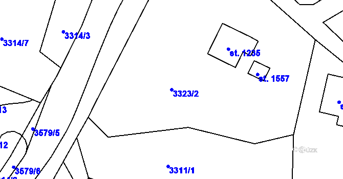 Parcela st. 3323/2 v KÚ Valašská Bystřice, Katastrální mapa