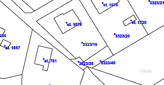 Parcela st. 3323/19 v KÚ Valašská Bystřice, Katastrální mapa
