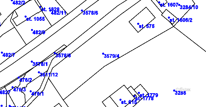 Parcela st. 3579/4 v KÚ Valašská Bystřice, Katastrální mapa