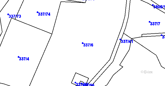 Parcela st. 337/6 v KÚ Valašská Bystřice, Katastrální mapa