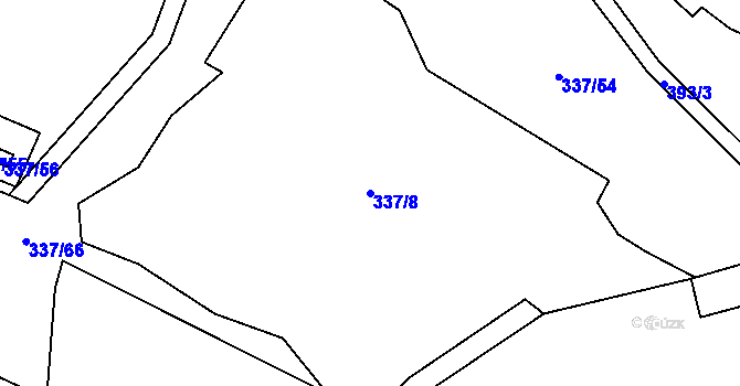 Parcela st. 337/8 v KÚ Valašská Bystřice, Katastrální mapa