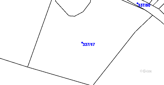 Parcela st. 337/17 v KÚ Valašská Bystřice, Katastrální mapa