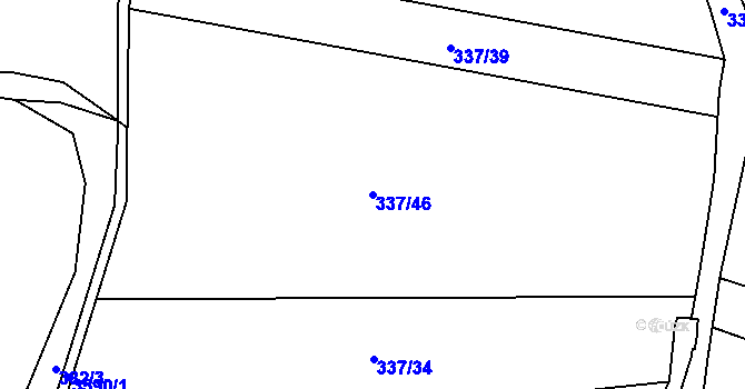 Parcela st. 337/46 v KÚ Valašská Bystřice, Katastrální mapa