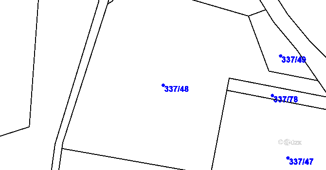 Parcela st. 337/48 v KÚ Valašská Bystřice, Katastrální mapa