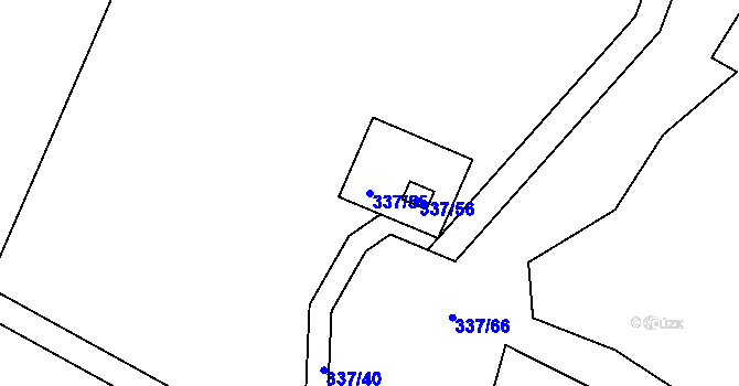 Parcela st. 337/55 v KÚ Valašská Bystřice, Katastrální mapa