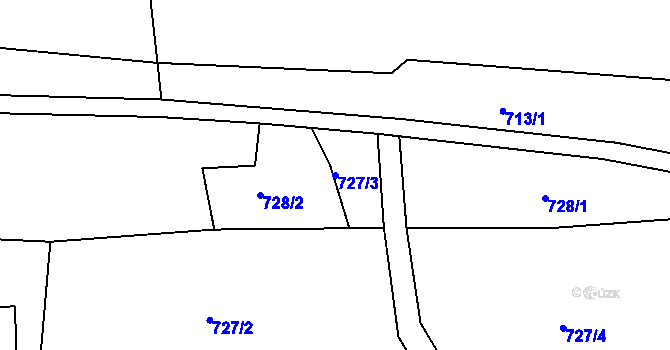 Parcela st. 727/3 v KÚ Valašská Polanka, Katastrální mapa