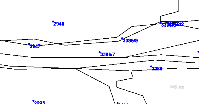 Parcela st. 3396/7 v KÚ Valašská Polanka, Katastrální mapa