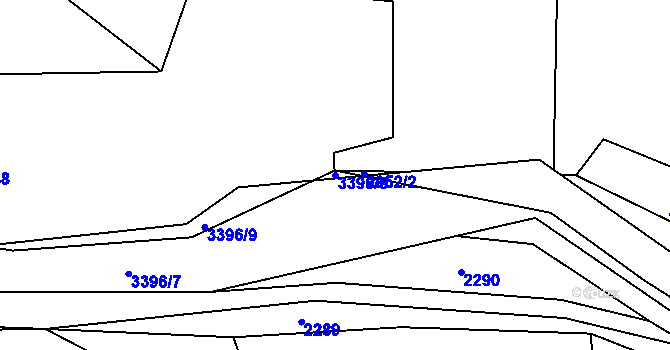 Parcela st. 3396/8 v KÚ Valašská Polanka, Katastrální mapa