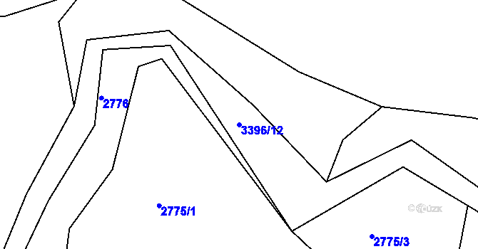 Parcela st. 3396/12 v KÚ Valašská Polanka, Katastrální mapa