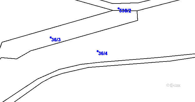 Parcela st. 36/4 v KÚ Mirošov u Valašských Klobouk, Katastrální mapa
