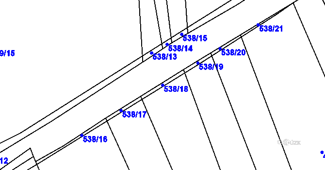 Parcela st. 538/18 v KÚ Mirošov u Valašských Klobouk, Katastrální mapa