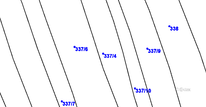 Parcela st. 337/4 v KÚ Mirošov u Valašských Klobouk, Katastrální mapa