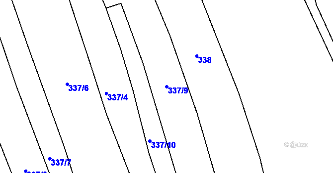 Parcela st. 337/9 v KÚ Mirošov u Valašských Klobouk, Katastrální mapa