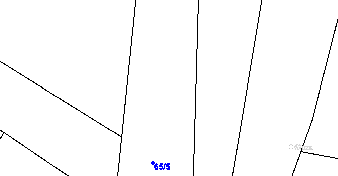 Parcela st. 65/5 v KÚ Valdice, Katastrální mapa