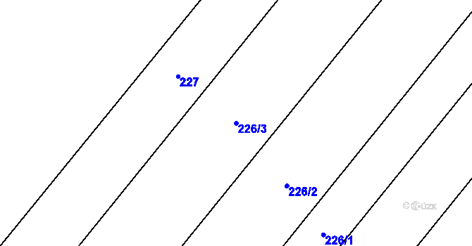 Parcela st. 226/3 v KÚ Valeč u Hrotovic, Katastrální mapa