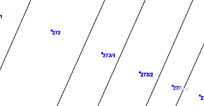 Parcela st. 273/1 v KÚ Valeč u Hrotovic, Katastrální mapa