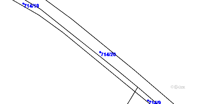 Parcela st. 714/20 v KÚ Valeč u Hrotovic, Katastrální mapa