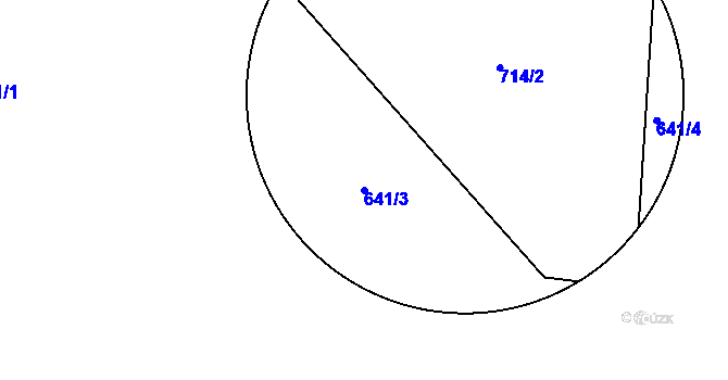 Parcela st. 641/3 v KÚ Valkeřice, Katastrální mapa