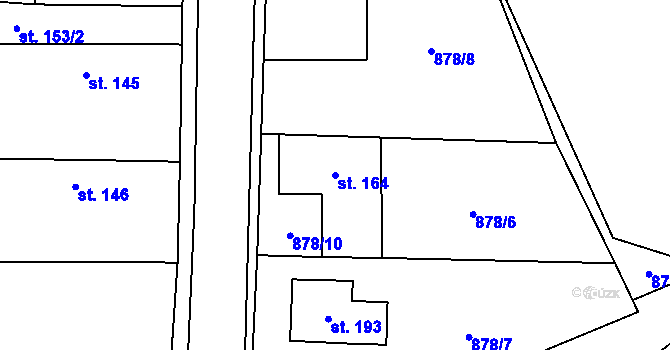 Parcela st. 164 v KÚ Valšovice, Katastrální mapa