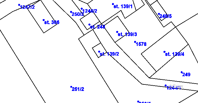 Parcela st. 139/2 v KÚ Valteřice v Krkonoších, Katastrální mapa