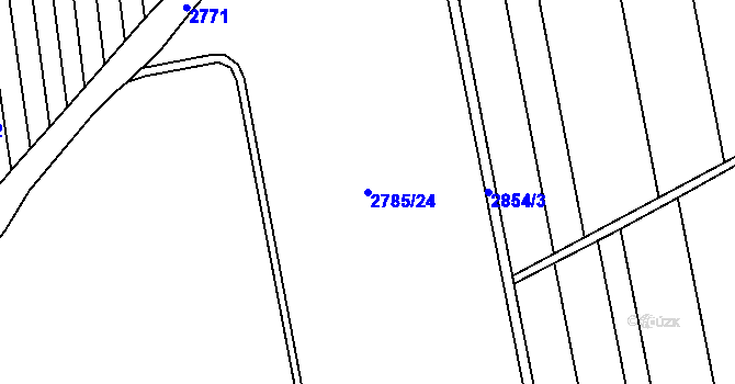 Parcela st. 2785/24 v KÚ Valtice, Katastrální mapa