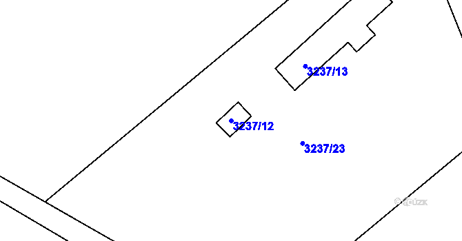 Parcela st. 3237/12 v KÚ Valtice, Katastrální mapa