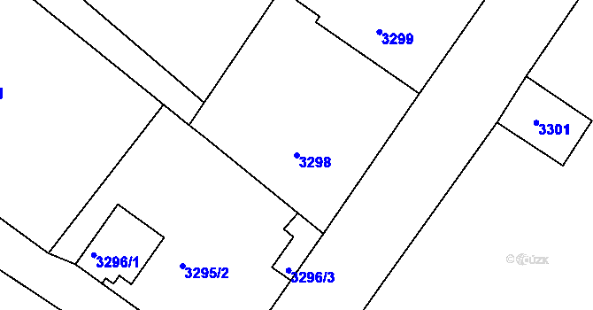 Parcela st. 3298 v KÚ Valtice, Katastrální mapa