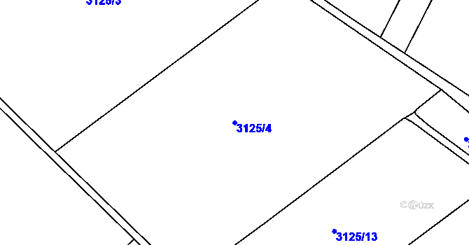 Parcela st. 3125/4 v KÚ Valtice, Katastrální mapa