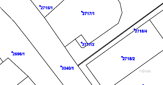 Parcela st. 2717/2 v KÚ Valtice, Katastrální mapa