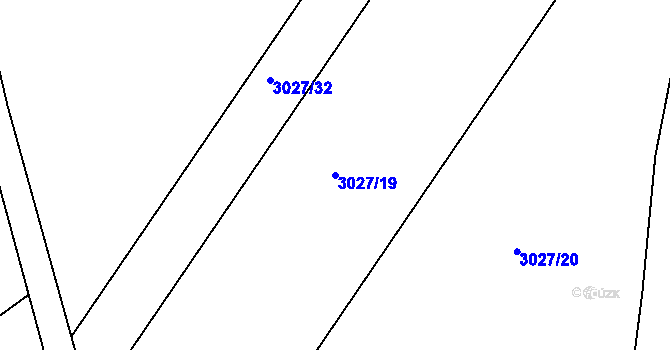 Parcela st. 3027/19 v KÚ Valtice, Katastrální mapa