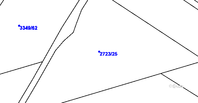 Parcela st. 2723/25 v KÚ Valtice, Katastrální mapa
