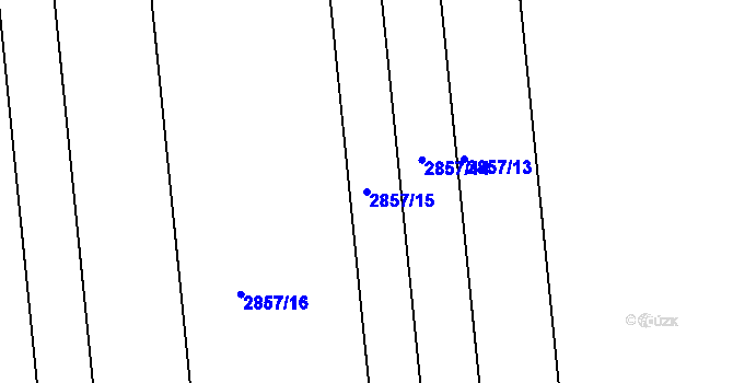 Parcela st. 2857/15 v KÚ Valtice, Katastrální mapa