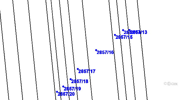 Parcela st. 2857/16 v KÚ Valtice, Katastrální mapa
