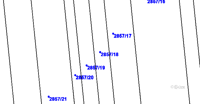 Parcela st. 2857/18 v KÚ Valtice, Katastrální mapa