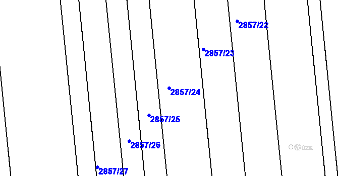 Parcela st. 2857/24 v KÚ Valtice, Katastrální mapa