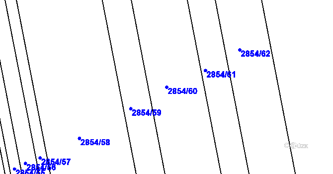 Parcela st. 2854/60 v KÚ Valtice, Katastrální mapa
